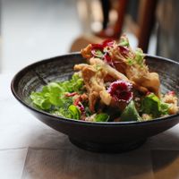 mushroom salad at Brainwave Cafe in Sydney