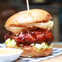BQQ Burger at Brainwave Cafe in Sydney