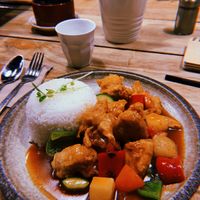 Sweet and sour Vork!  at Brainwave Cafe in Sydney