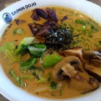 Vegan Saimin noodle bowl at Saimin Dojo in Kapaa