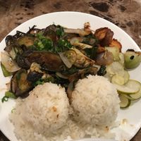 Eggplant dish at Saimin Dojo in Kapaa