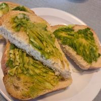 Sourdough with side of avacado at Oliver's in Pocatello