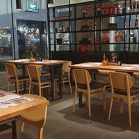 Inside interior at Wagamama in Muscat