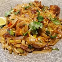 The pad thai we ordered.  at Wagamama in Muscat