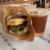 brekky sando & espresso tonic  at Forage Market in Portland