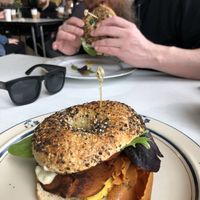 Vegan breakfast sandwich at Forage Market in Portland