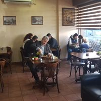 Indoor seating area at Abou Abdallah Restaurant in Beirut