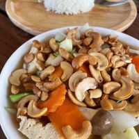 Stir fried cashew nuts  at Benny's On The Beach in Koh Lipe