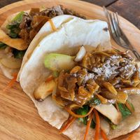 Taco with pulled jackfruit   at Benny's On The Beach in Koh Lipe