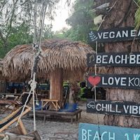 Coming from the beach at Benny's On The Beach in Koh Lipe
