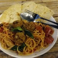 No-meatball spaghetti at Benny's On The Beach in Koh Lipe