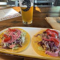 BBQ Oyster mushroom tacos (flavor explosion) and night shift IPA    at Frelard Tamales in Seattle