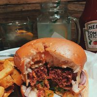 Burger are tiny  at Honest Burgers in London