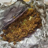 Lentil Walnut on Blue Corn Tortilla at Revolucion Coffee & Juice in San Antonio