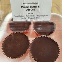 Chocolate peanut butter cups at Revolucion Coffee & Juice in San Antonio