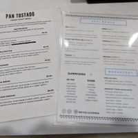 Menu at Revolucion Coffee & Juice in San Antonio