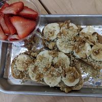 Banana toast at Revolucion Coffee & Juice in San Antonio