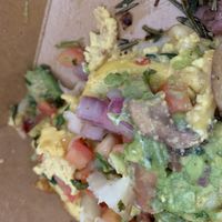 Vegan mess close up. Almost ate it all before I took a photo lol  at Millie's in Pasadena