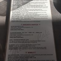 Vegan menu  at Millie's in Pasadena