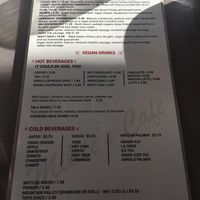 Vegan menu at Millie's in Pasadena