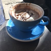 Delicious vegan hot cocoa made with oat milk  at Millie's in Pasadena