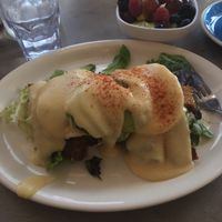 Vegan California Benedict (grilled tofu and tempeh) at Millie's in Pasadena