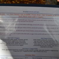 Menu (some vegan items) at Ike's Quarter Cafe in Nevada City
