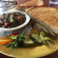 Tempeh Ruben Sandwich - ask them to make it Vegan at Ike's Quarter Cafe in Nevada City