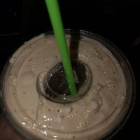 Vegan mint cookie shake (to go )  at Bareburger in Plainview
