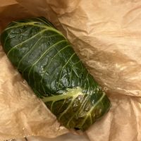 Collard green wrap   at Bareburger in Plainview