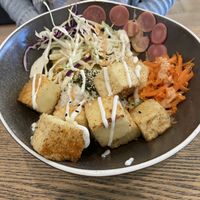 Tofu mango poke bowl  at Joy of Flora in Adelaide