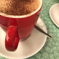 Hot chocolate  at Joy of Flora in Adelaide