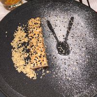 halva and chocolate brownie dessert at Japanika  in Afula