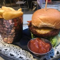 The redemption burger at Redemption - Seven Dials in London