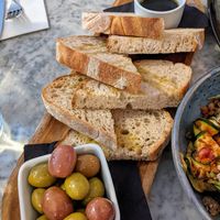 Sourdough and olives at Redemption - Seven Dials in London