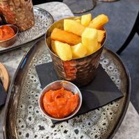Chips with homemade ketchup at Redemption - Seven Dials in London