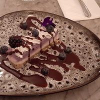 Lemon and blueberry cheesecake at Redemption - Seven Dials in London