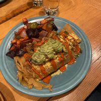 Vegan omelet with hash  at Duluth Grill in Duluth