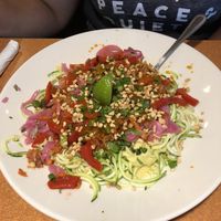 Raw Thai-sghetti, beautiful, flavorful, textureful at Duluth Grill in Duluth