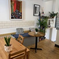 Cozy inside tables  at Tealeaf in Hove