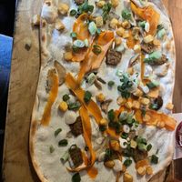 Flammkuchen mit Kräuterseitlingen  at Mokel Bar in Muenster