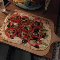 Curry flatbread  at Mokel Bar in Muenster