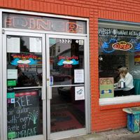 Front door at Slim Goodies Diner in New Orleans