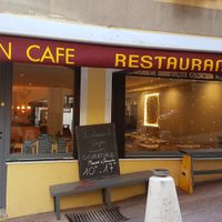 Outside at Bhajan Cafe in Nice