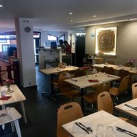 Nice indoor seating  at Bhajan Cafe in Nice