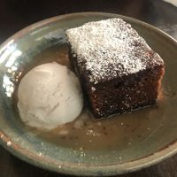 Sticky toffee pudding  with vegan ice cream at Fellpack in Keswick