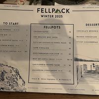 Menu (Feb 2026)  at Fellpack in Keswick