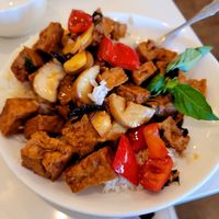 Tofu and rice at Loving Hut - Barber Lane - Maybe closed in Milpitas