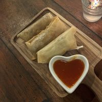 Veggie Springrolls, yum !  at Clasico in Lembongan