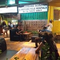 Ukrainian film crew shooting dining segment at Bar Ang for travel show. at Bar Ang in Battambang